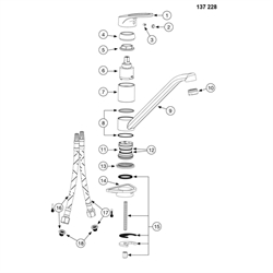 Blanco Wega reservedel (model uden udtræksbruser) - Nr. 12 O-ring 